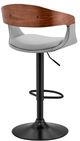 Armen Living Benson Gray/Black Adjustable Bar Stool-2