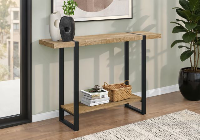 Monarch Specialties Inc. Black/Mango 48" Wood-Look Accent Table-1