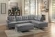 Mazin Furniture Barrington Gray Bi-Cast Vinyl Ottoman-3