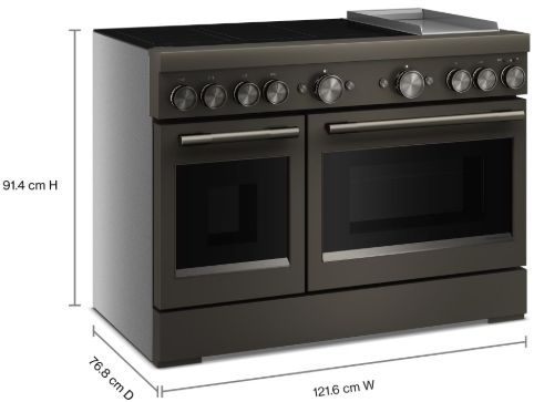 KitchenAid® 48" Black Ore Pro Style Induction Range with Griddle-1