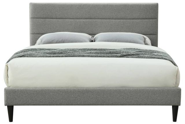 Bernards Willa Gray Upholstered Full Panel Bed-1