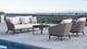 Sunset West Marbella Stone Gray Aluminum/Olefin Rope Outdoor Sofa with Echo Ash Cushion-5