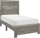 Homelegance® Corbin Gray Twin Panel Bed in a Box-0
