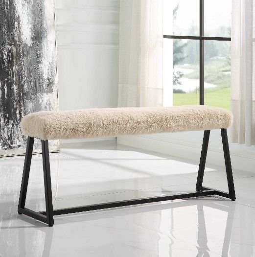 Uttermost® Taupo Beige Bench-2