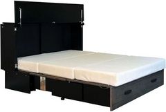 CabinetBed Inc.™ Premium Metro Black Queen Cabinet Bed