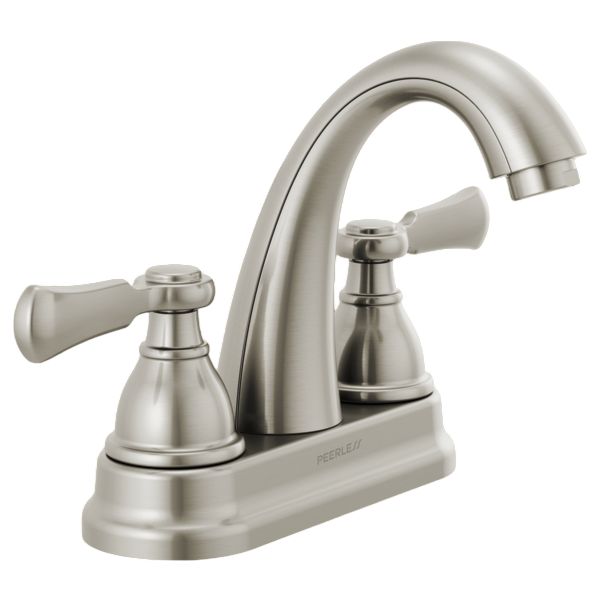 Peerless Elmhurst® 2-Handle Brushed Nickel 4" Centerset Bathroom Faucet-0