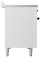 Ilve® Nostalgie II Noblesse 48'' White Pro Style Induction Range with Burnished Trim-2