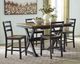 Signature Design by Ashley® Wildenauer 5-Piece Black/Brown Counter Height Dining Set-0