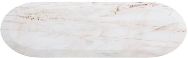 Bernards Tapestry Beige Console Table with White Marble Top-3