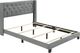 Crown Mark Makayla Gray Upholstered Full Panel Bed-2