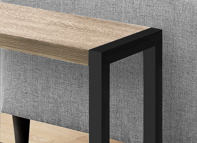 Monarch Specialties Inc. Taupe 22" Accent Table with Black Frame -1