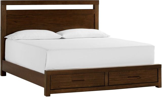 aspenhome® Modern Loft Brownstone California King Panel Storage Bed-0