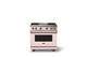 Viking® 5 Series 36" Blush Pro Style Gas (NG) Range with Polished Chrome Trim-3