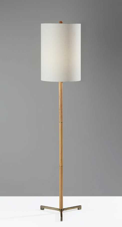 Adesso® Maddox Antique Brass Floor Lamp-4