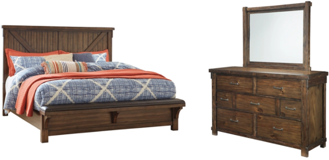 Signature Design by Ashley® Lakeleigh 3-Piece Brown King Panel Bed Set-0