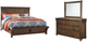 Signature Design by Ashley® Lakeleigh 3-Piece Brown King Panel Bed Set-0