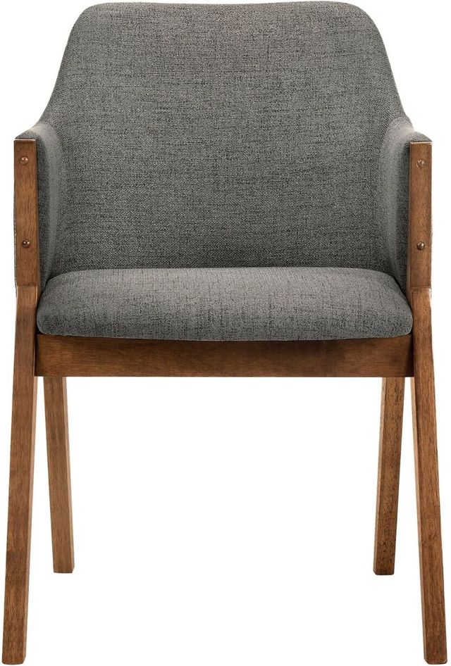 Armen Living Renzo 2-Piece Charcoal/Walnut Dining Side Chair Set-3