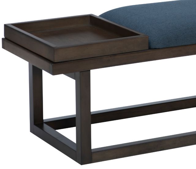 Powell® Max Brown/Navy Bench with Tray-1