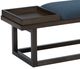 Powell® Max Brown/Navy Bench with Tray-1