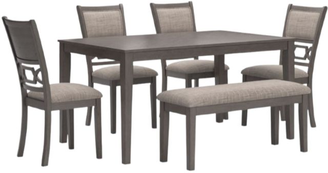 Signature Design by Ashley® Wrenning 6-Piece Gray Dining Set-0