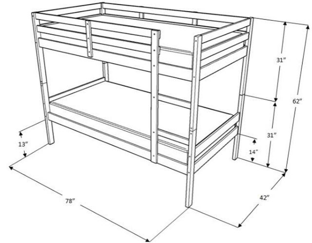 Kodiak Furniture Sydney Java Twin/Twin Bunk Bed-1