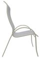 Telescope Casual Aruba Abalone/Storm Aluminum/Fabric Outdoor Sling Supreme Stacking Arm Chair-2