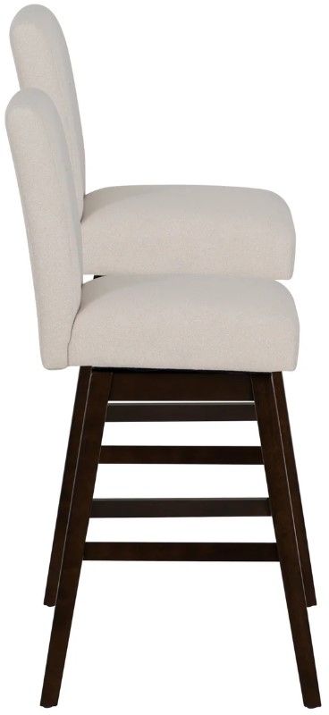 Linon Cohen 2-Piece Natural Upholstered Bar Stool Set-3