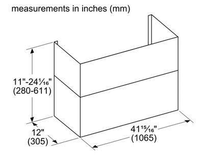 Thermador® 41.94" Stainless Steel Duct Cover-1