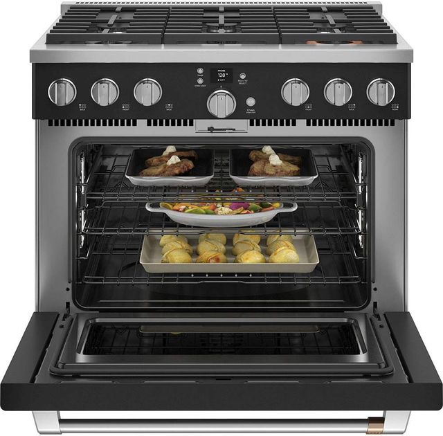 Café™ 36" Matte Black Pro Style Dual Fuel Range-2