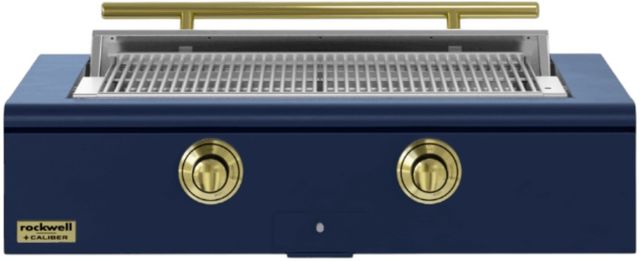 Caliber™ Rockwell Social 2-Burner Cobalt Built-In Liquid Propane Grill with Brass Hardware-0