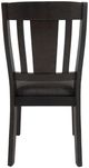 Jofran Inc. American Rustics Black/Brown Upholstered Slatback Dining Side Chair-4