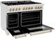 ZLINE Autograph Edition Legacy 48" Satin Stainless Steel Pro-Style Dual Fuel Range with 7-Burner Gas Cooktop and Two Electric Ovens-1