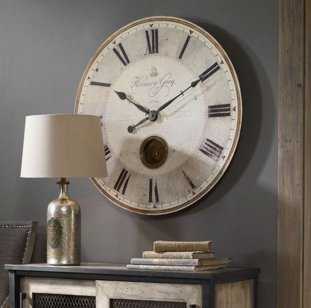 Uttermost® Harrison Gray Beige 30" Clock-1