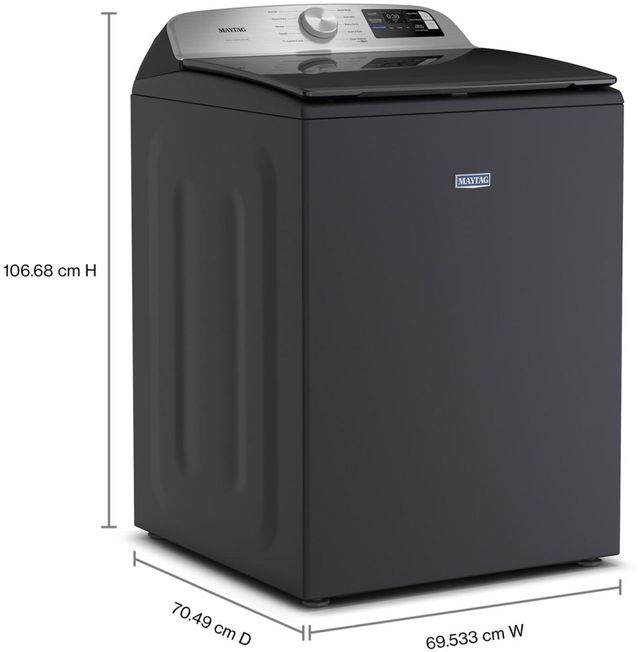 Maytag® Midnight Steel Top Load Washer & Gas Dryer Laundry Pair-3