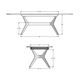 Amisco Customizable Boomerang Thermo Fused Laminate Extendable Table with Radius Corner Butterfly Leaf Tabletop-3