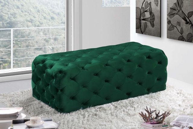 Meridian Furniture Casey Green Velvet Bench-1