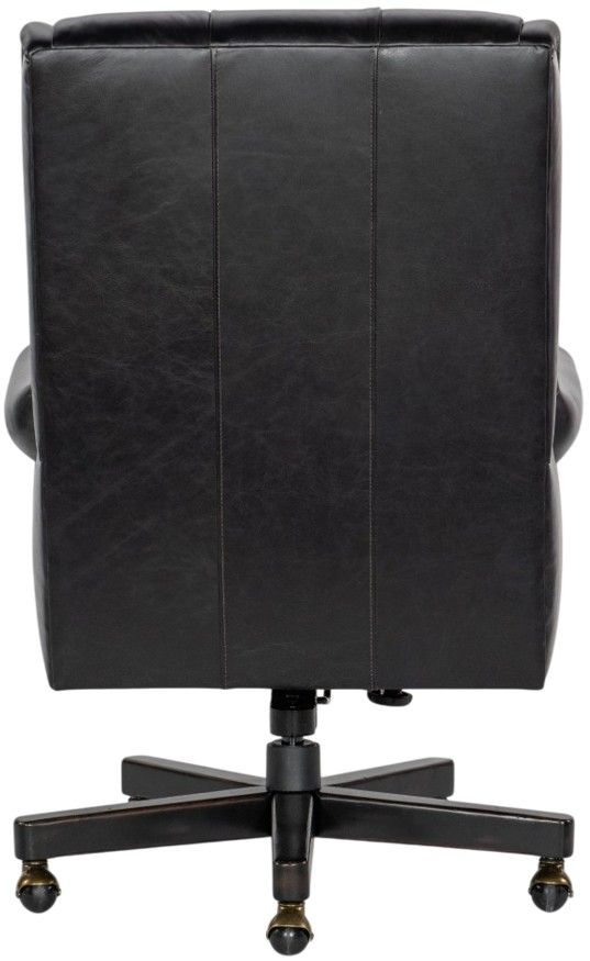 Hooker® Furniture EC Charleston Old Saddle Black Leather Executive Swivel Tilt Chair-3