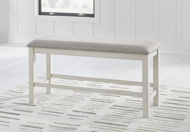 Signature Design by Ashley® Robbinsdale 6-Piece Antique White Counter Height Dining Table Set-1