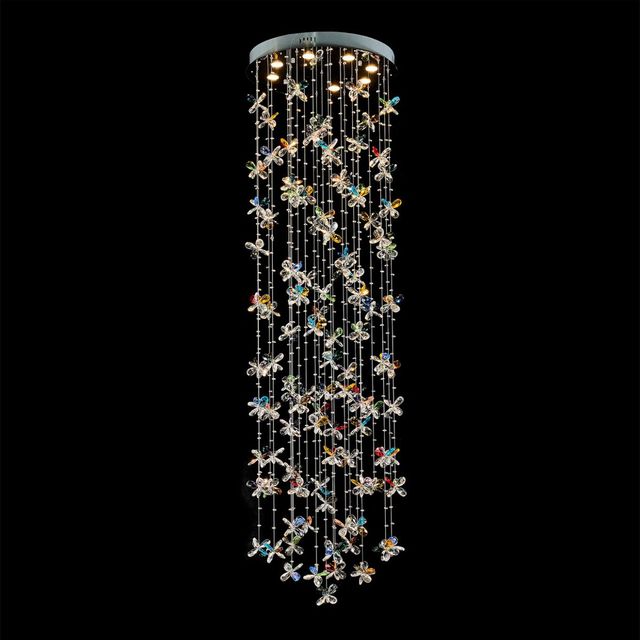 Michael Amini® Wings of Color Chrome Chandelier-4