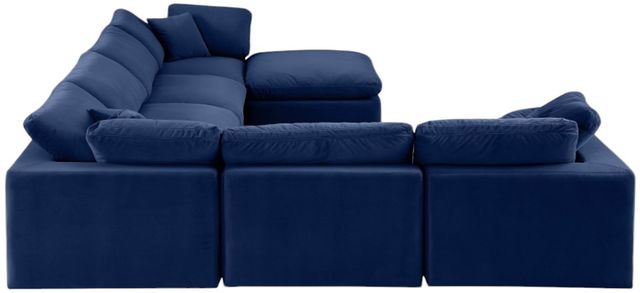 Meridian Furniture Comfy 7-Piece Navy Velvet Sectional-2