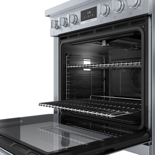 Bosch® 800 Series 30" Stainless Steel Freestanding Dual Fuel Range-8