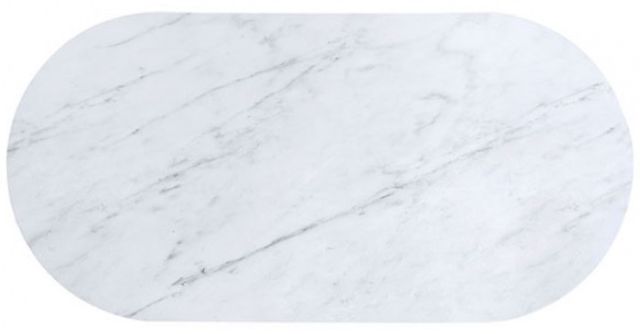 Furniture of America® Koblenz Light Teal Coffee Table with White Marble Top-3
