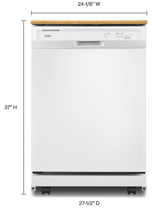 Whirlpool® 24" Heavy Duty Portable Dishwasher White with 1-Hour Wash Cycle-2
