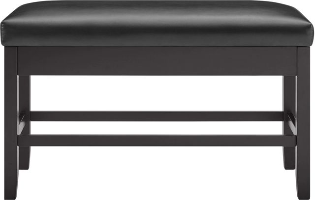 Steve Silver Co. Carrara Black/Ebony Upholstered Storage Counter Bench-1
