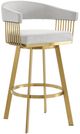 Armen Living Chelsea Gold/Silver Bar Stool-0