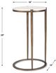 Uttermost® Mercier Bronze Round Marble Accent Table-3