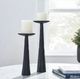 Renwil® Tilde 2-Piece Matte Black Candle Holder-4