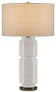 Currey & Company Glebe Antique Brass/White Table Lamp-2
