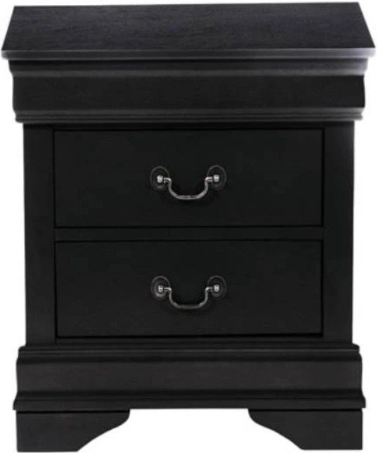 American Wholesale Furniture Louis Philippe Ebony Nightstand-0