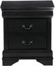 American Wholesale Furniture Louis Philippe Ebony Nightstand-0